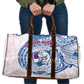 Personalized Western Bulldogs Polynesian Travel Bag Tribal Chest and Sleeve Tattoo Heritage Warrior