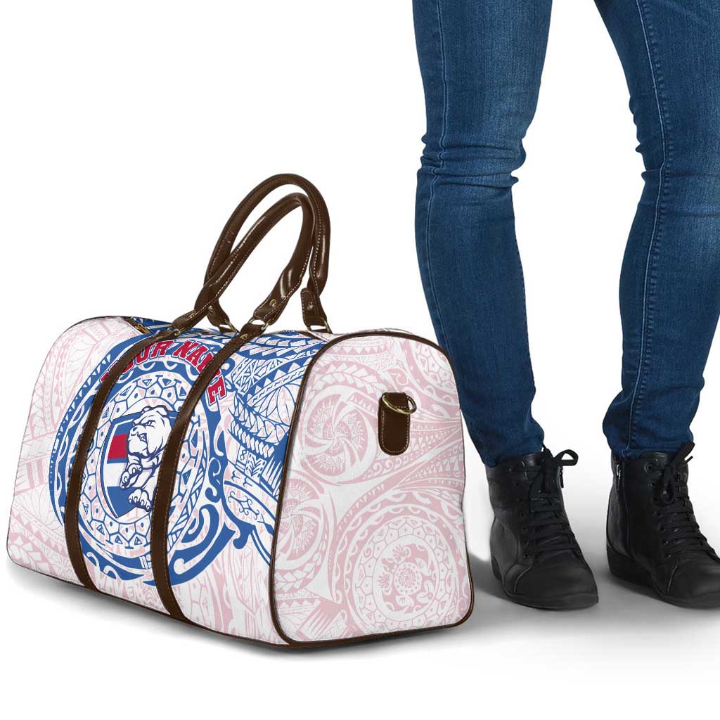 Personalized Western Bulldogs Polynesian Travel Bag Tribal Chest and Sleeve Tattoo Heritage Warrior