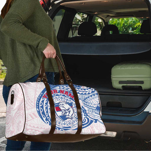 Personalized Western Bulldogs Polynesian Travel Bag Tribal Chest and Sleeve Tattoo Heritage Warrior