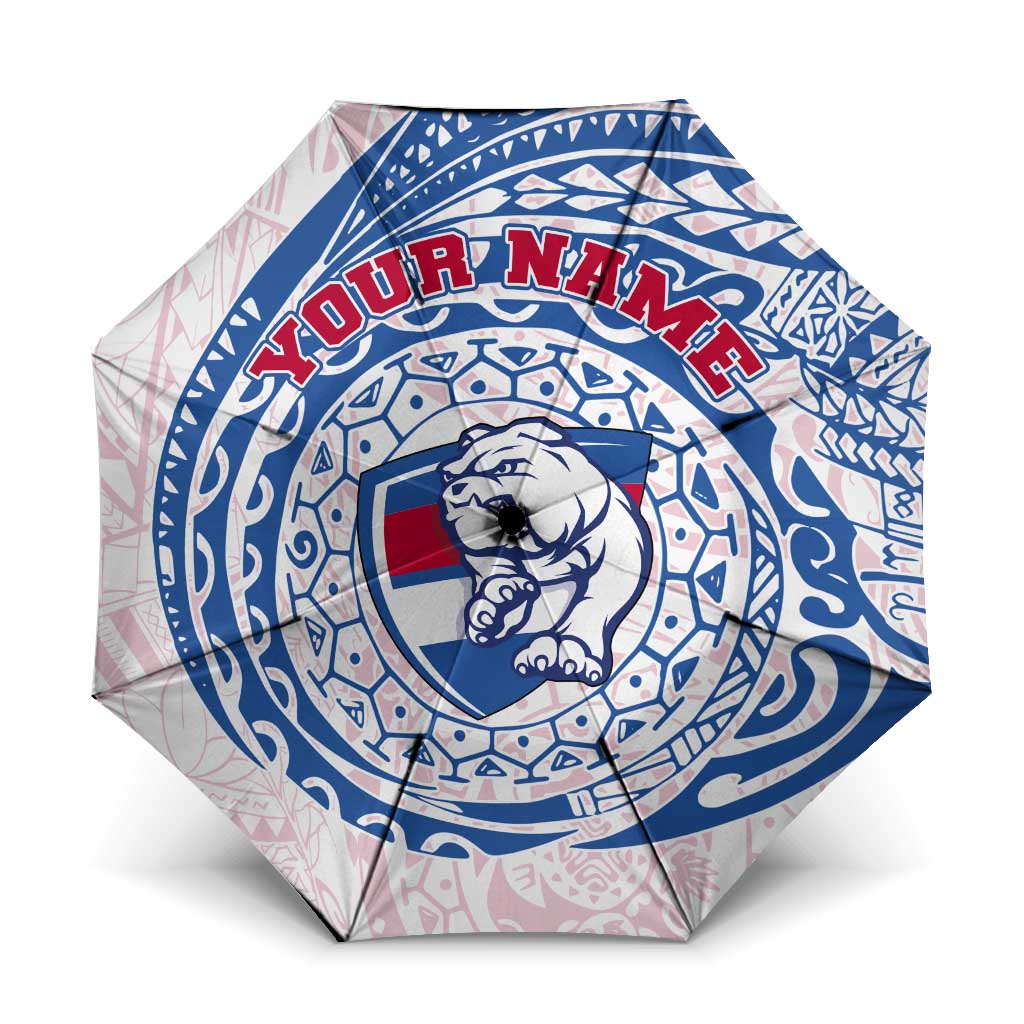 Personalized Western Bulldogs Polynesian Umbrella Tribal Chest and Sleeve Tattoo Heritage Warrior