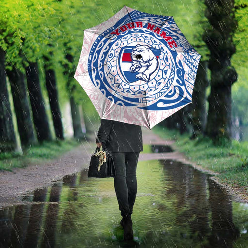 Personalized Western Bulldogs Polynesian Umbrella Tribal Chest and Sleeve Tattoo Heritage Warrior