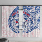 Personalized Western Bulldogs Polynesian Window Curtain Tribal Chest and Sleeve Tattoo Heritage Warrior