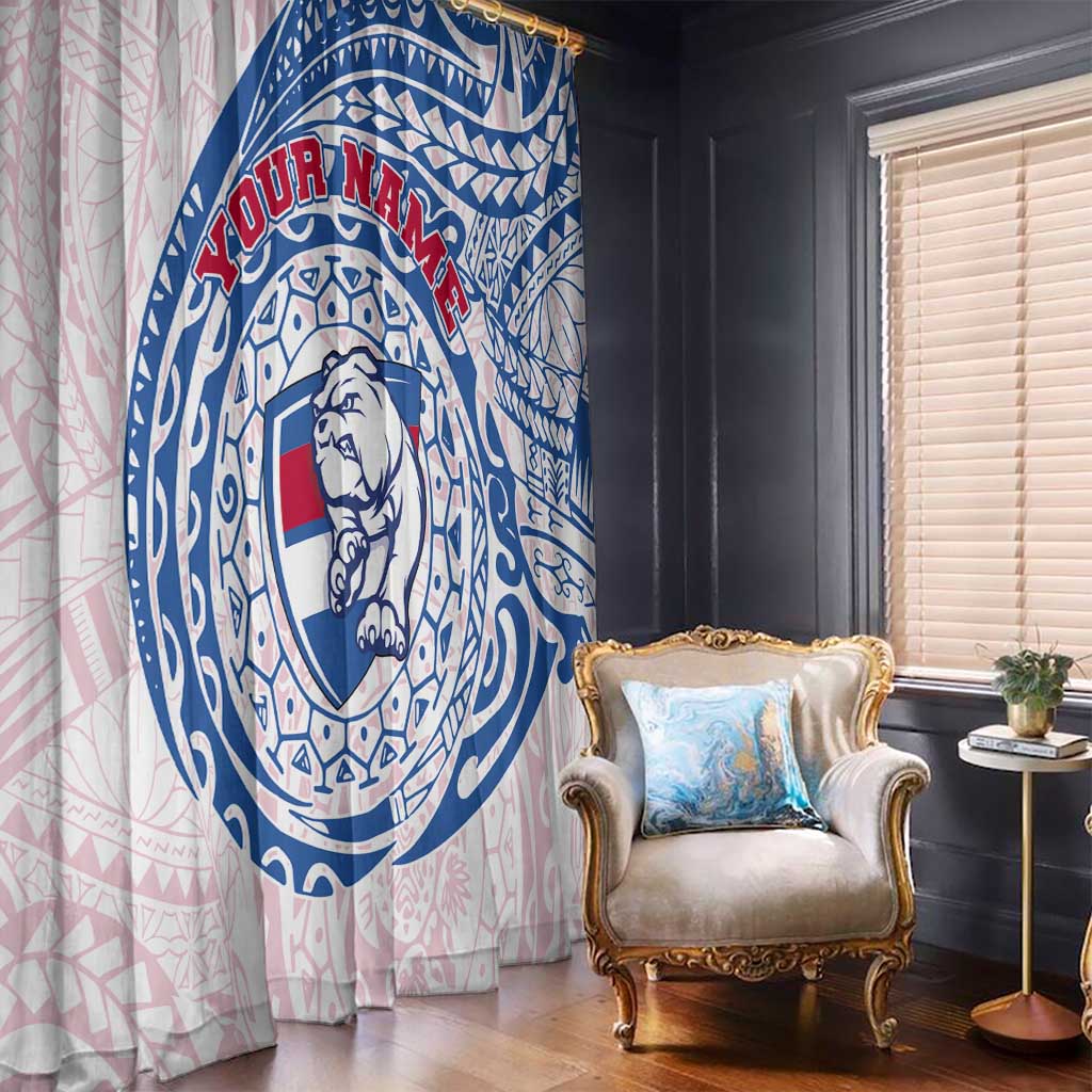 Personalized Western Bulldogs Polynesian Window Curtain Tribal Chest and Sleeve Tattoo Heritage Warrior