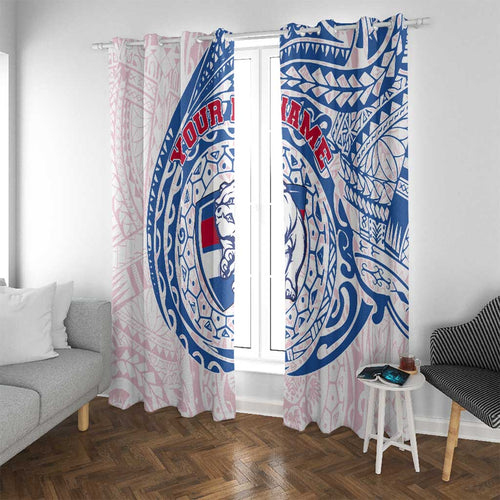 Personalized Western Bulldogs Polynesian Window Curtain Tribal Chest and Sleeve Tattoo Heritage Warrior