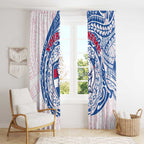 Personalized Western Bulldogs Polynesian Window Curtain Tribal Chest and Sleeve Tattoo Heritage Warrior