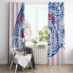 Personalized Western Bulldogs Polynesian Window Curtain Tribal Chest and Sleeve Tattoo Heritage Warrior
