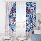 Personalized Western Bulldogs Polynesian Window Curtain Tribal Chest and Sleeve Tattoo Heritage Warrior