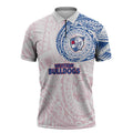 Personalized Western Bulldogs Polynesian Zipper Polo Shirt Tribal Chest and Sleeve Tattoo Heritage Warrior