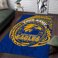 Personalized West Coast Eagles Polynesian Area Rug Tribal Chest and Sleeve Tattoo Heritage Warrior