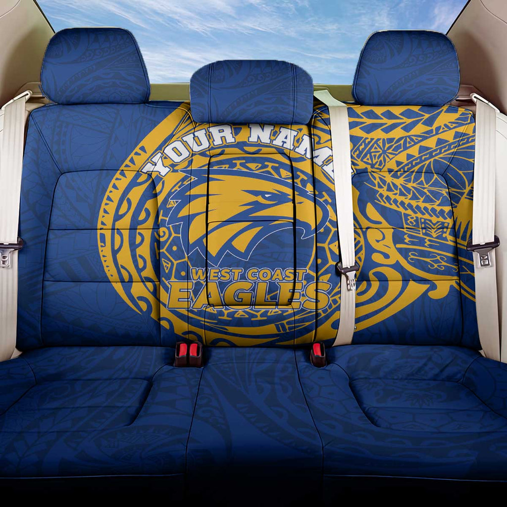 Personalized West Coast Eagles Polynesian Back Car Seat Cover Tribal Chest and Sleeve Tattoo Heritage Warrior