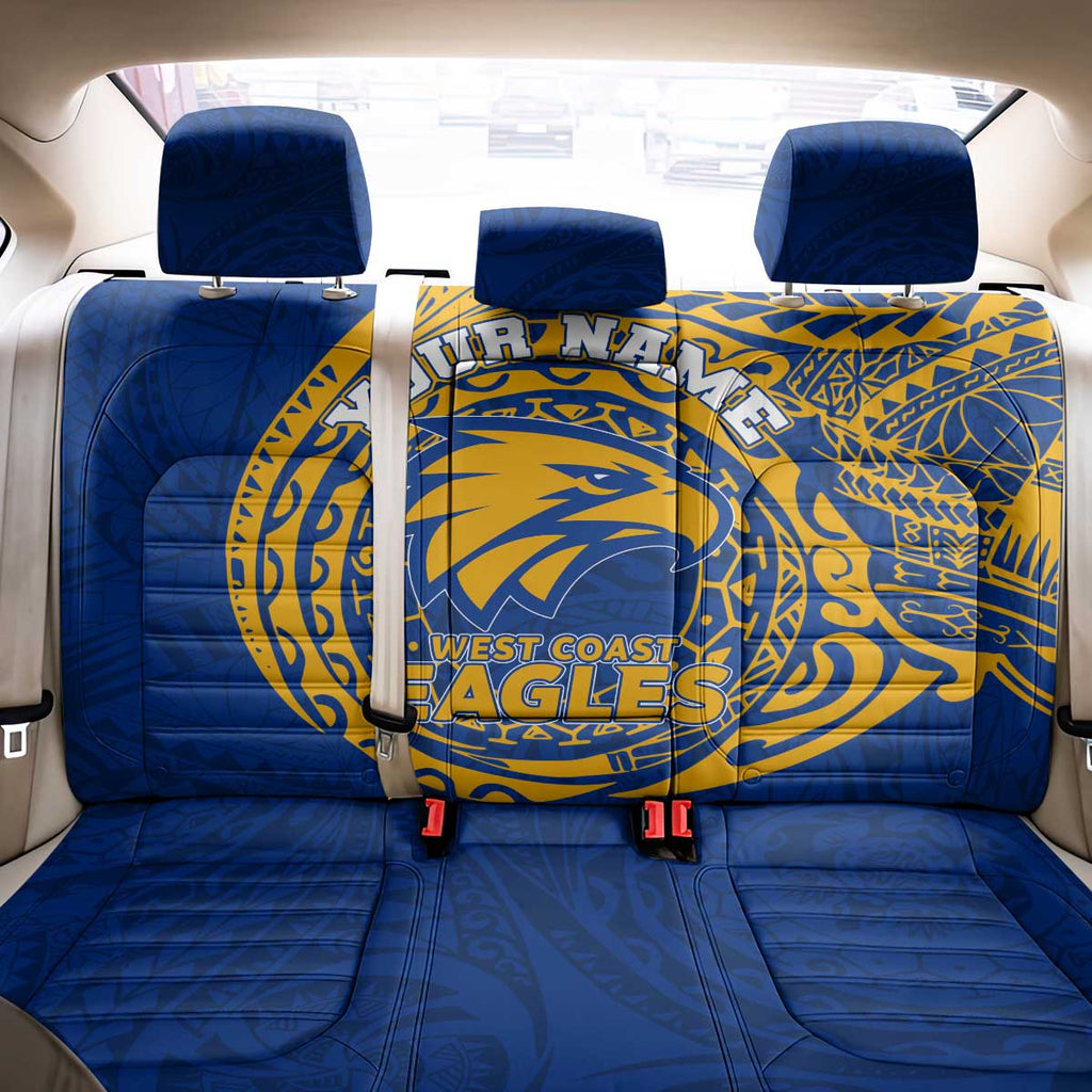 Personalized West Coast Eagles Polynesian Back Car Seat Cover Tribal Chest and Sleeve Tattoo Heritage Warrior