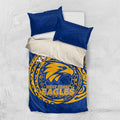 Personalized West Coast Eagles Polynesian Bedding Set Tribal Chest and Sleeve Tattoo Heritage Warrior