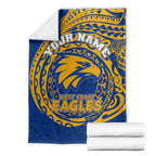 Personalized West Coast Eagles Polynesian Blanket Tribal Chest and Sleeve Tattoo Heritage Warrior