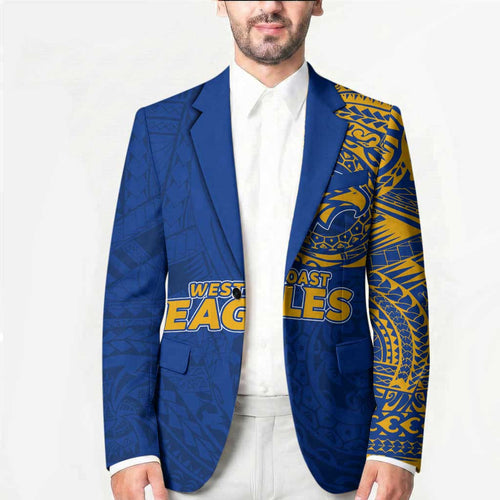 Personalized West Coast Eagles Polynesian Blazer Tribal Chest and Sleeve Tattoo Heritage Warrior