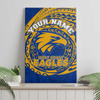 Personalized West Coast Eagles Polynesian Canvas Wall Art Tribal Chest and Sleeve Tattoo Heritage Warrior