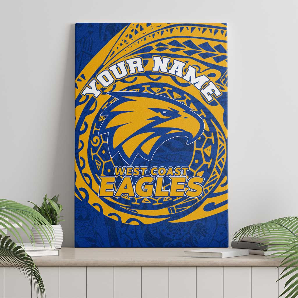 Personalized West Coast Eagles Polynesian Canvas Wall Art Tribal Chest and Sleeve Tattoo Heritage Warrior