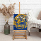 Personalized West Coast Eagles Polynesian Canvas Wall Art Tribal Chest and Sleeve Tattoo Heritage Warrior