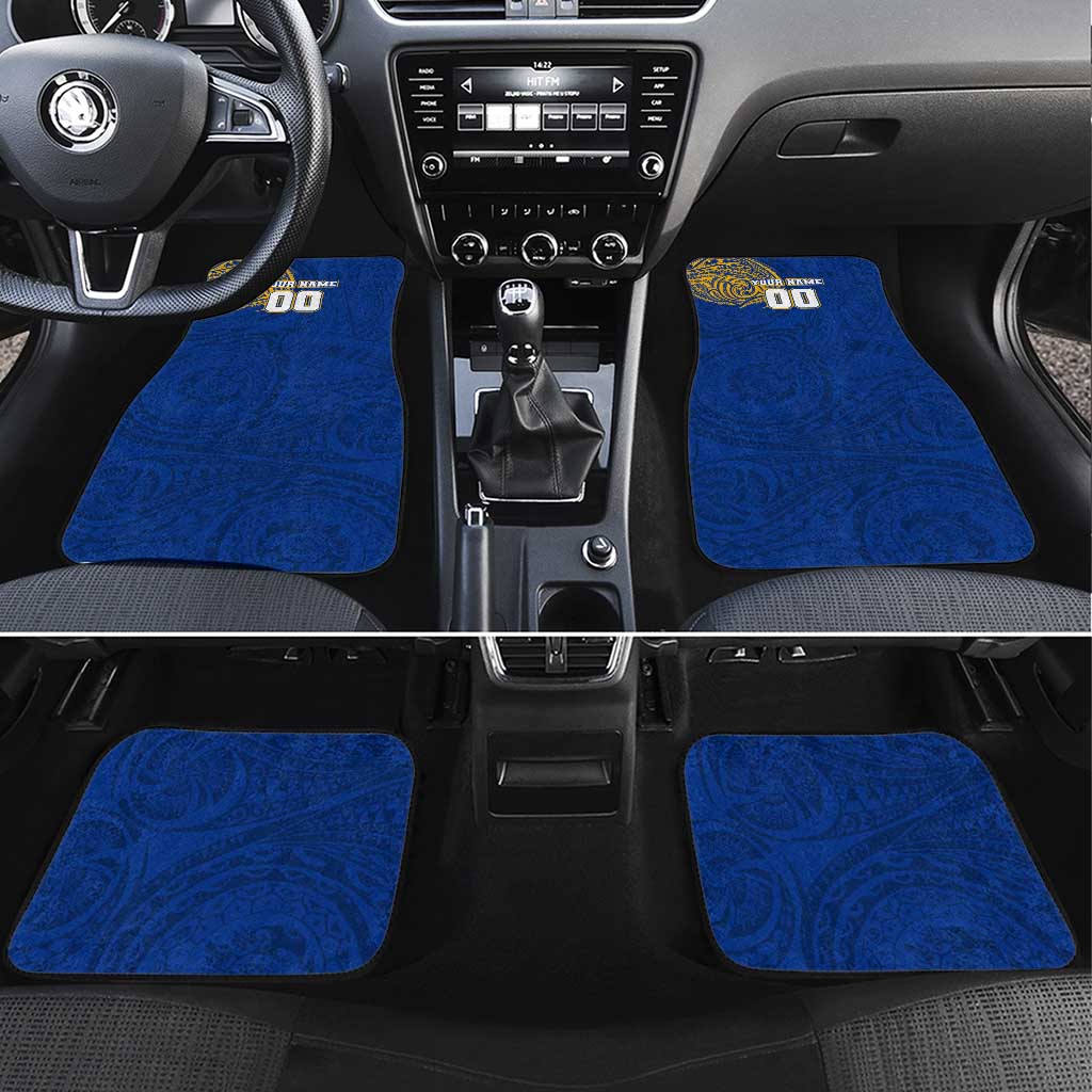 Personalized West Coast Eagles Polynesian Car Mats Tribal Chest and Sleeve Tattoo Heritage Warrior