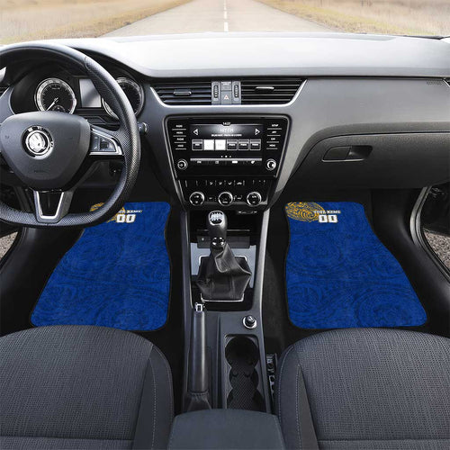 Personalized West Coast Eagles Polynesian Car Mats Tribal Chest and Sleeve Tattoo Heritage Warrior