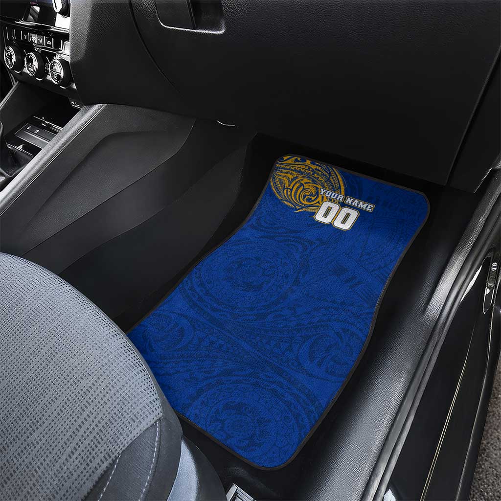 Personalized West Coast Eagles Polynesian Car Mats Tribal Chest and Sleeve Tattoo Heritage Warrior