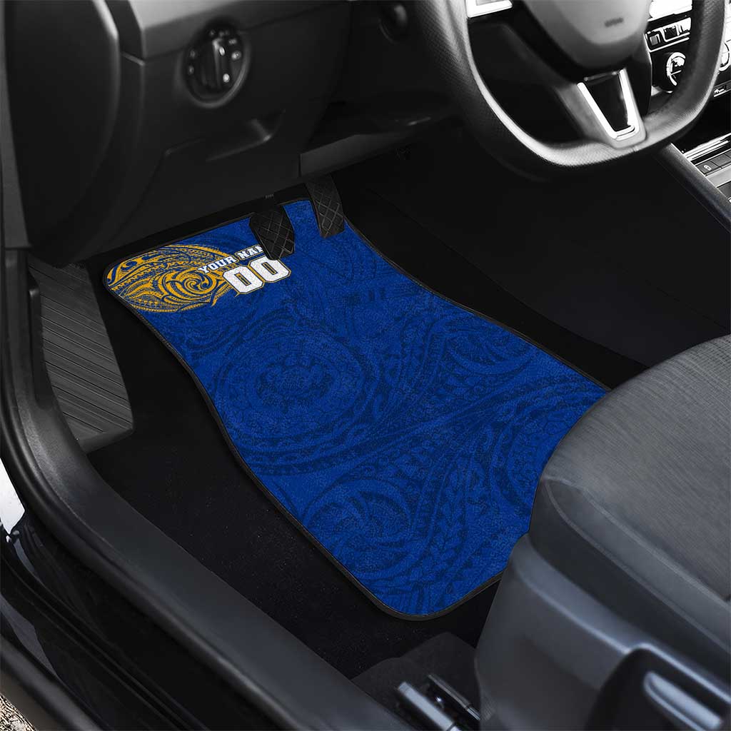 Personalized West Coast Eagles Polynesian Car Mats Tribal Chest and Sleeve Tattoo Heritage Warrior