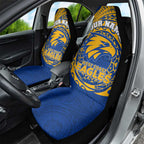 Personalized West Coast Eagles Polynesian Car Seat Cover Tribal Chest and Sleeve Tattoo Heritage Warrior