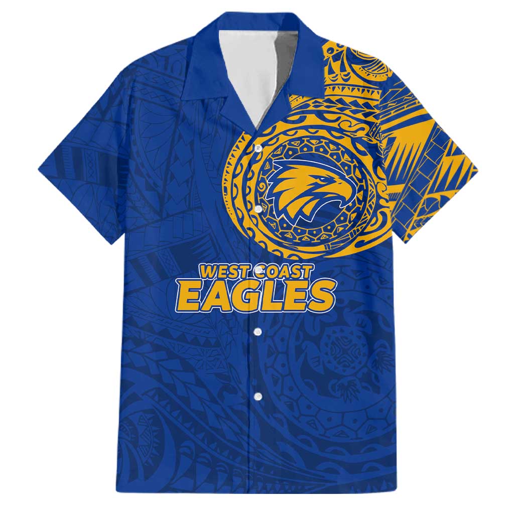 Personalized West Coast Eagles Polynesian Family Matching Mermaid Dress and Hawaiian Shirt Tribal Chest and Sleeve Tattoo Heritage Warrior