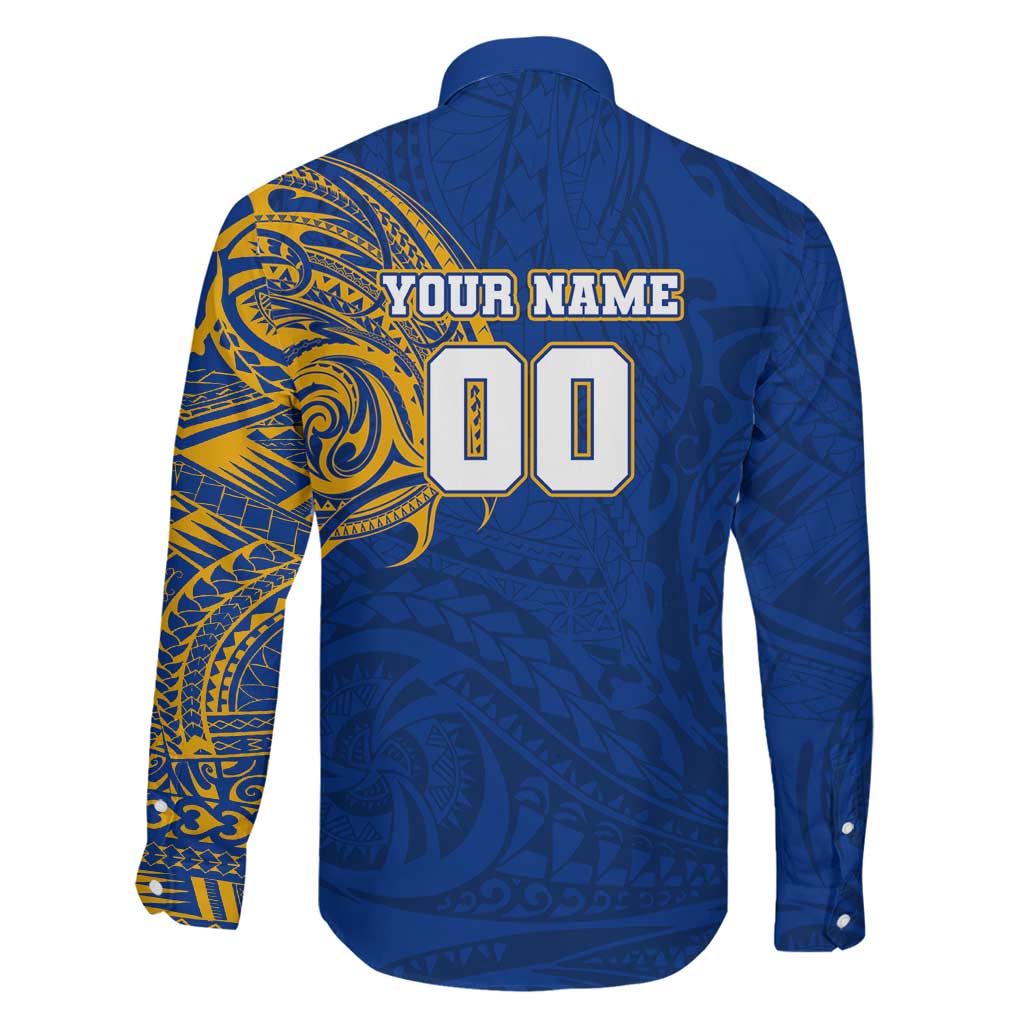 Personalized West Coast Eagles Polynesian Family Matching Off The Shoulder Long Sleeve Dress and Hawaiian Shirt Tribal Chest and Sleeve Tattoo Heritage Warrior