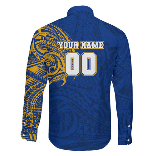 Personalized West Coast Eagles Polynesian Family Matching Puletasi and Hawaiian Shirt Tribal Chest and Sleeve Tattoo Heritage Warrior