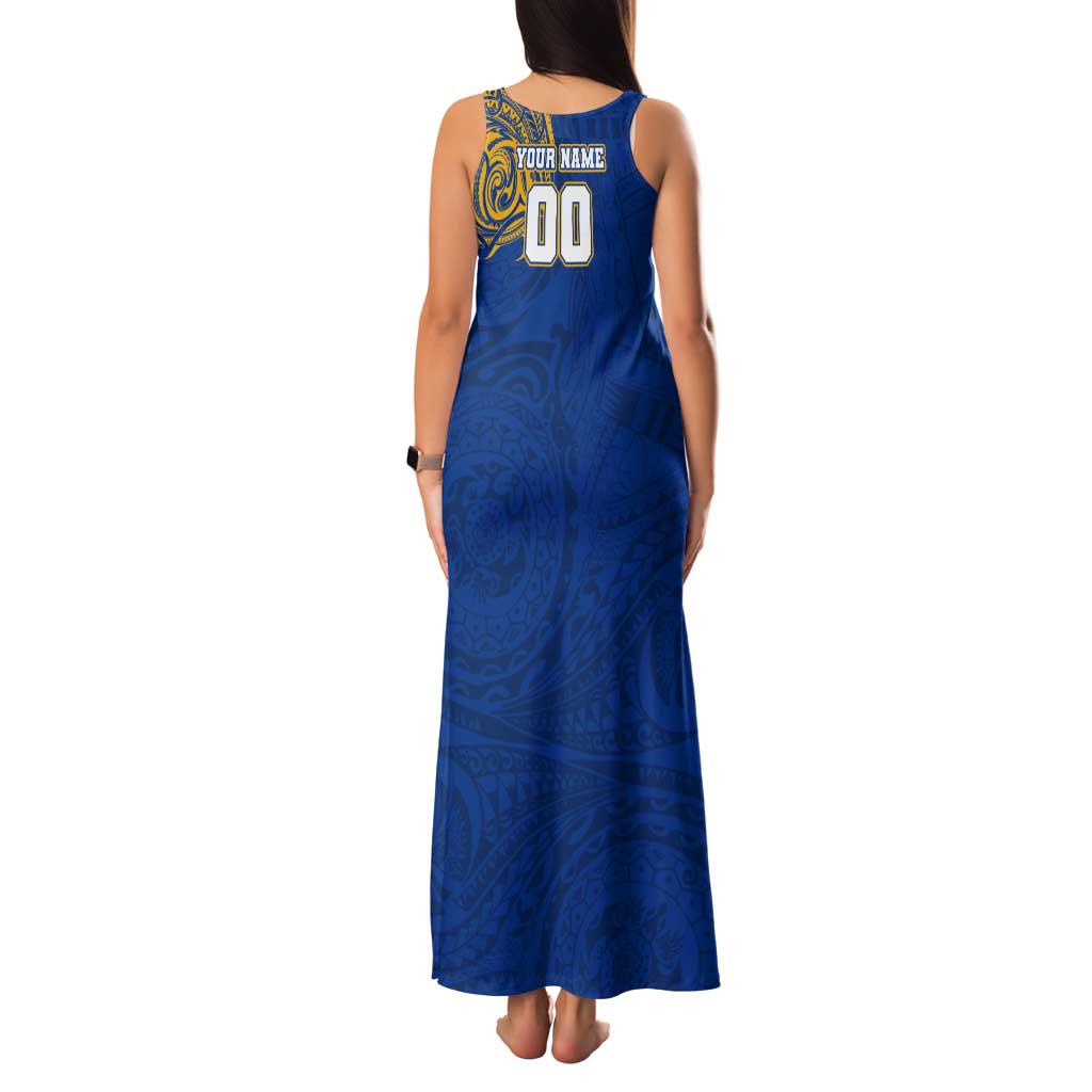 Personalized West Coast Eagles Polynesian Family Matching Tank Maxi Dress and Hawaiian Shirt Tribal Chest and Sleeve Tattoo Heritage Warrior