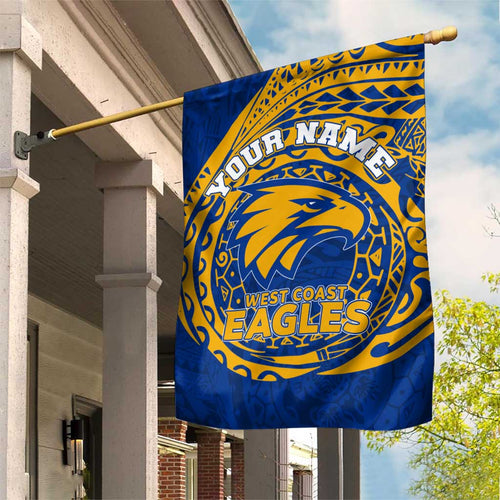 Personalized West Coast Eagles Polynesian Garden Flag Tribal Chest and Sleeve Tattoo Heritage Warrior