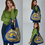Personalized West Coast Eagles Polynesian Grocery Bag Tribal Chest and Sleeve Tattoo Heritage Warrior