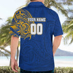 Personalized West Coast Eagles Polynesian Hawaiian Shirt Tribal Chest and Sleeve Tattoo Heritage Warrior