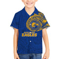 Personalized West Coast Eagles Polynesian Kid Hawaiian Shirt Tribal Chest and Sleeve Tattoo Heritage Warrior