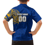 Personalized West Coast Eagles Polynesian Kid Hawaiian Shirt Tribal Chest and Sleeve Tattoo Heritage Warrior