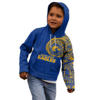 Personalized West Coast Eagles Polynesian Kid Hoodie Tribal Chest and Sleeve Tattoo Heritage Warrior