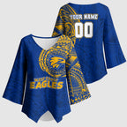 Personalized West Coast Eagles Polynesian Kimono Sleeve Blouse Tribal Chest and Sleeve Tattoo Heritage Warrior