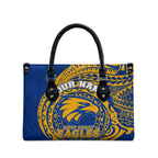 Personalized West Coast Eagles Polynesian Leather Bag Tribal Chest and Sleeve Tattoo Heritage Warrior