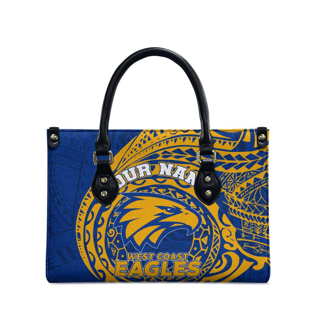 Personalized West Coast Eagles Polynesian Leather Bag Tribal Chest and Sleeve Tattoo Heritage Warrior