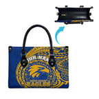 Personalized West Coast Eagles Polynesian Leather Bag Tribal Chest and Sleeve Tattoo Heritage Warrior