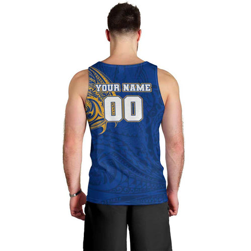 Personalized West Coast Eagles Polynesian Men Tank Top Tribal Chest and Sleeve Tattoo Heritage Warrior