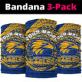 Personalized West Coast Eagles Polynesian Neck Gaiter Tribal Chest and Sleeve Tattoo Heritage Warrior