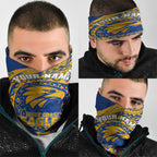 Personalized West Coast Eagles Polynesian Neck Gaiter Tribal Chest and Sleeve Tattoo Heritage Warrior