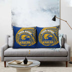 Personalized West Coast Eagles Polynesian Pillow Cover Tribal Chest and Sleeve Tattoo Heritage Warrior