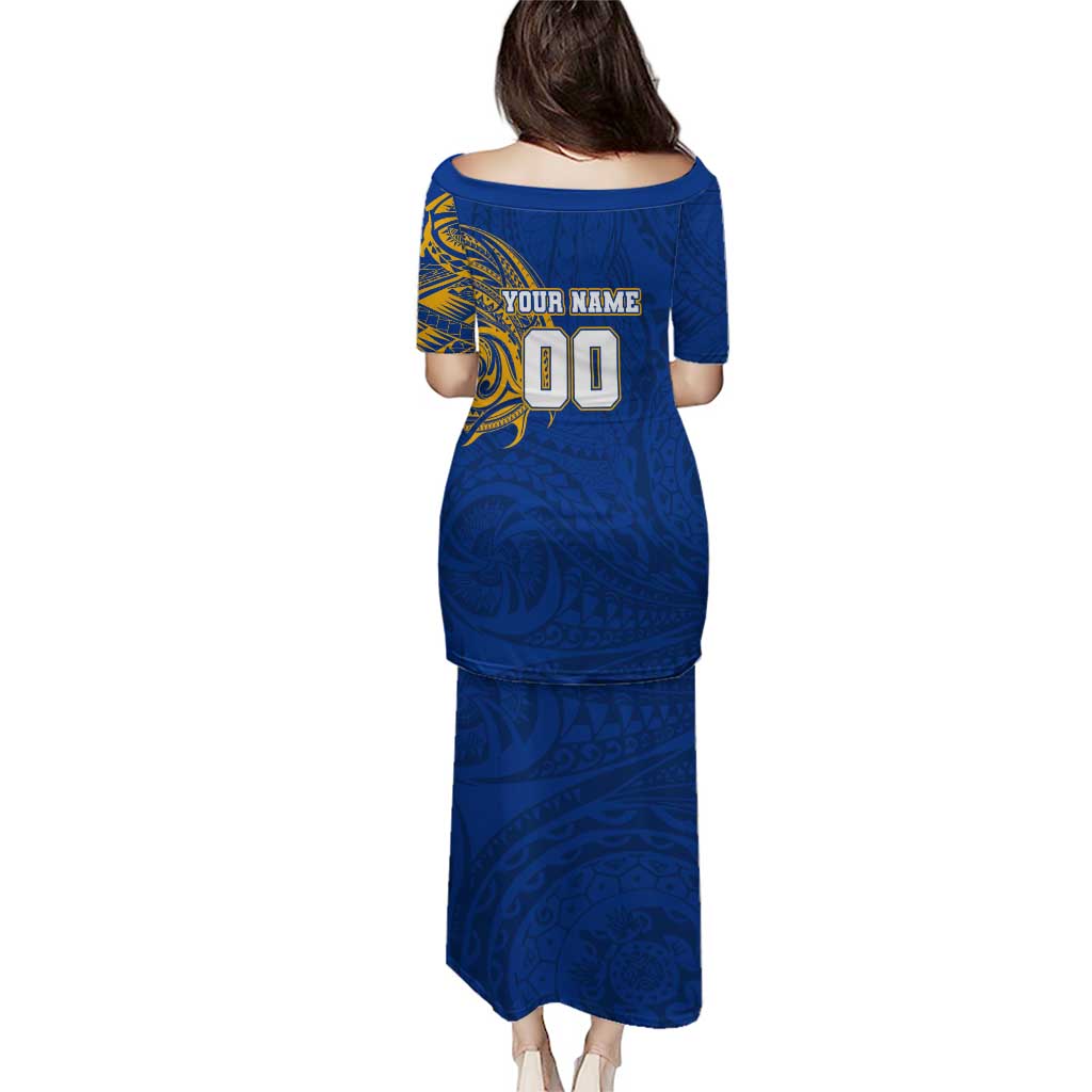 Personalized West Coast Eagles Polynesian Puletasi Tribal Chest and Sleeve Tattoo Heritage Warrior