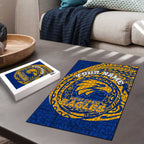 Personalized West Coast Eagles Polynesian Puzzle Tribal Chest and Sleeve Tattoo Heritage Warrior