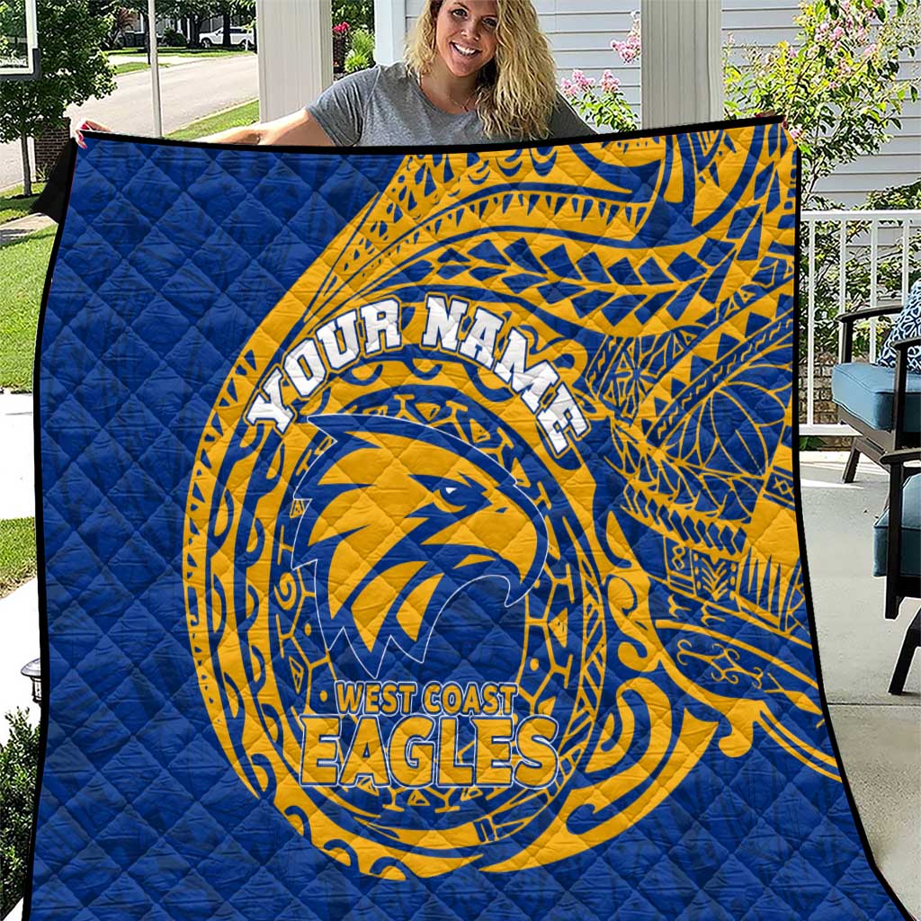 Personalized West Coast Eagles Polynesian Quilt Tribal Chest and Sleeve Tattoo Heritage Warrior