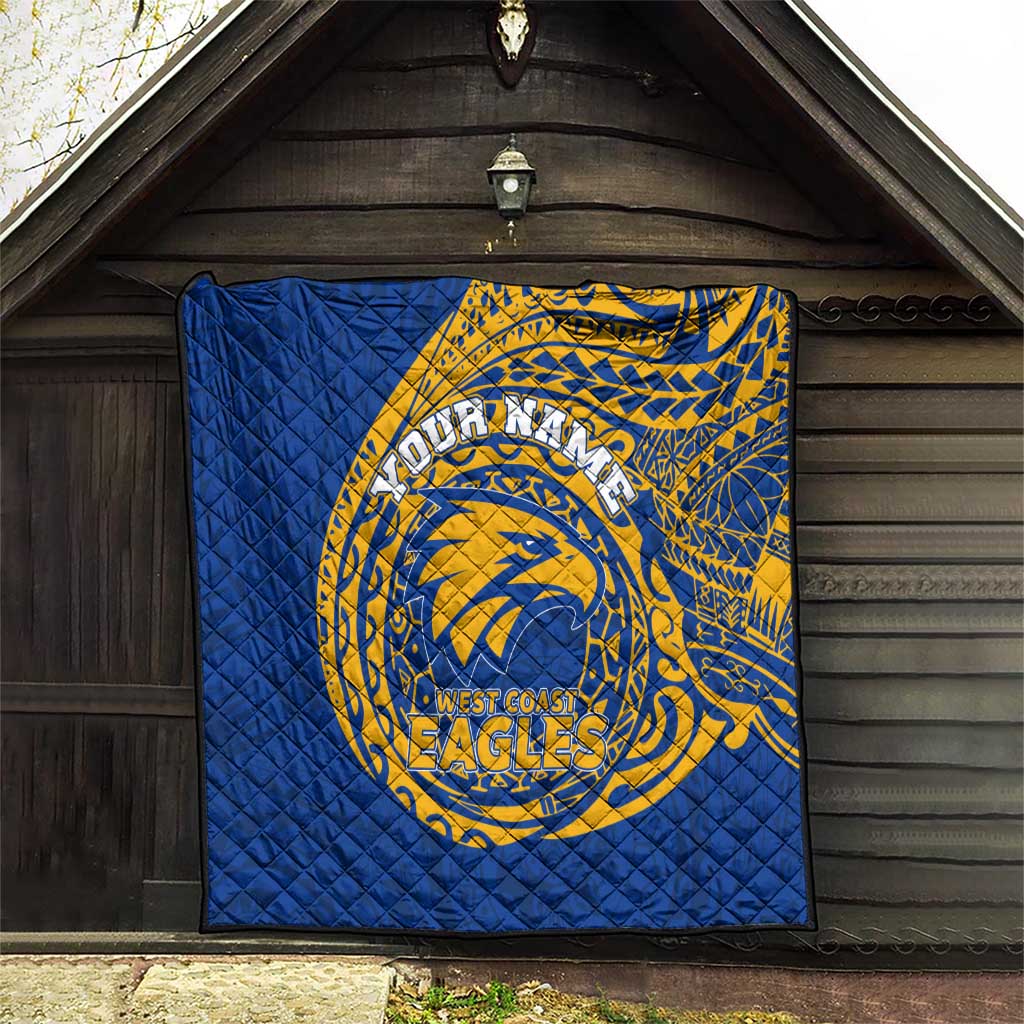 Personalized West Coast Eagles Polynesian Quilt Tribal Chest and Sleeve Tattoo Heritage Warrior