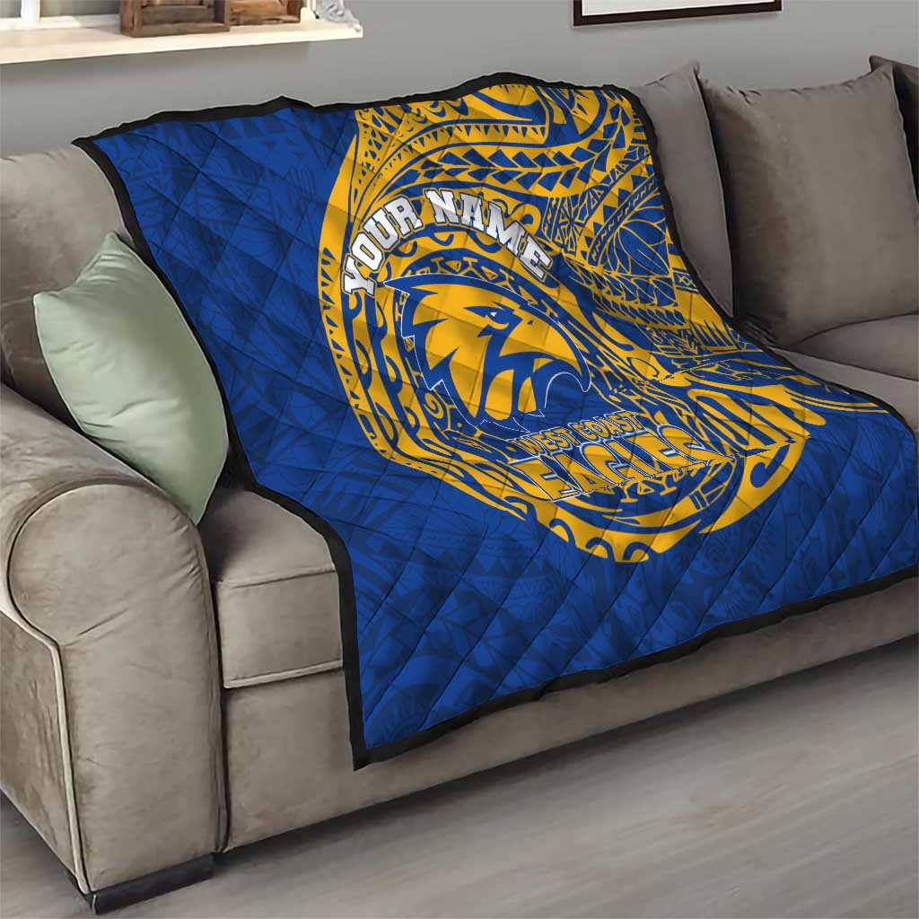 Personalized West Coast Eagles Polynesian Quilt Tribal Chest and Sleeve Tattoo Heritage Warrior