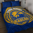 Personalized West Coast Eagles Polynesian Quilt Bed Set Tribal Chest and Sleeve Tattoo Heritage Warrior